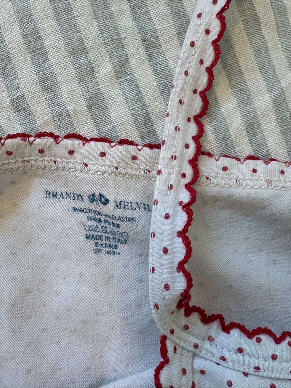 Brandy Melville White Tank Top with Red Polka Dots - Picture 3 of 4